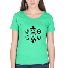Load image into Gallery viewer, Marvel Superhero T-Shirt for Women-Flag Green-Ektarfa.online
