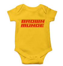 Load image into Gallery viewer, AP Dhillon Brown Munde Kids Romper For Baby Boy/Girl-Yellow-Ektarfa.online
