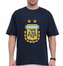 Load image into Gallery viewer, Argentina Football Oversized T-Shirt for Men-Navy Blue-Ektarfa.online
