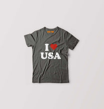 Load image into Gallery viewer, I Love USA Kids T-Shirt for Boy/Girl-Charcoal-Ektarfa.online
