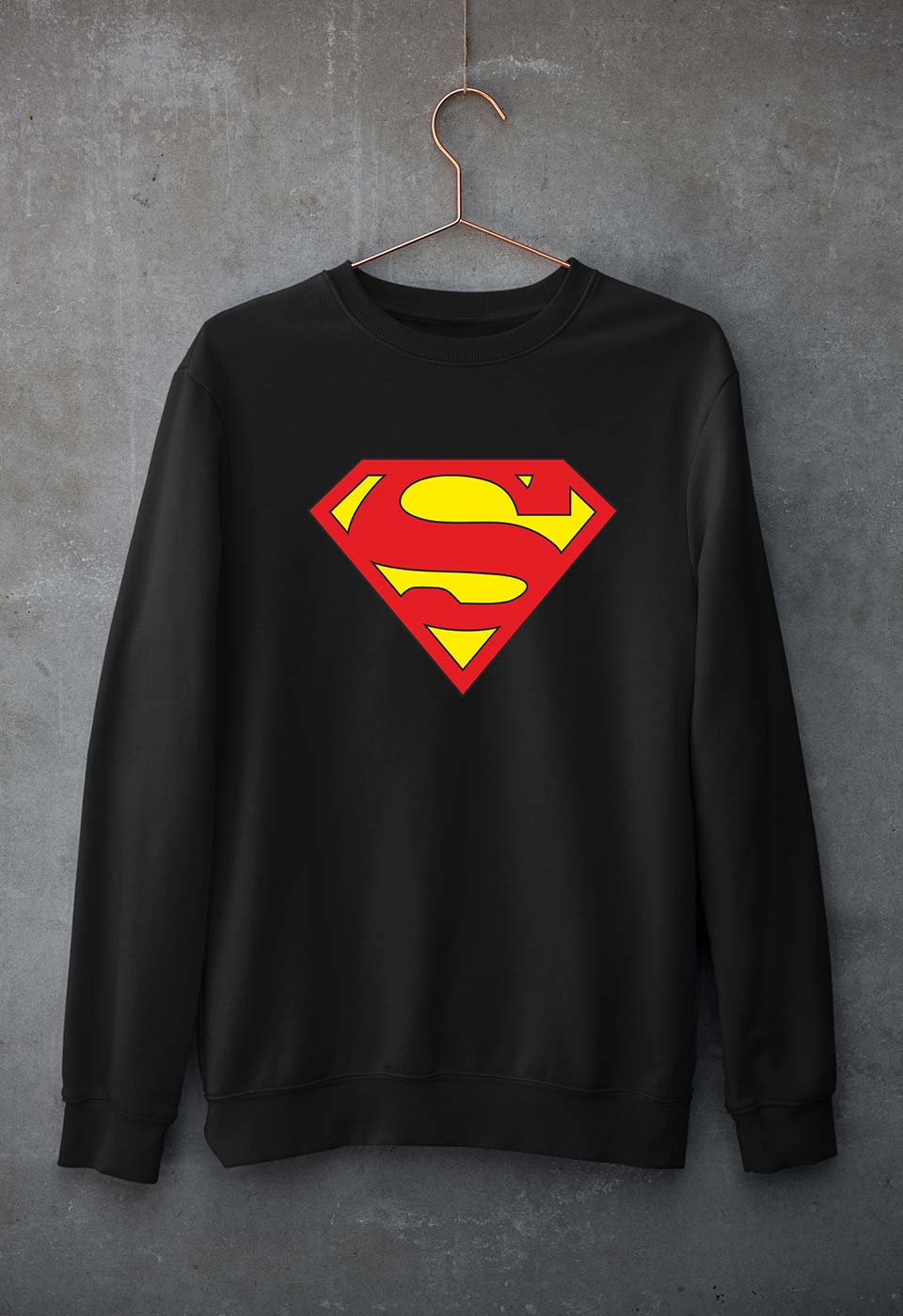 Superman Unisex Sweatshirt for Men/Women-Black-Ektarfa.online