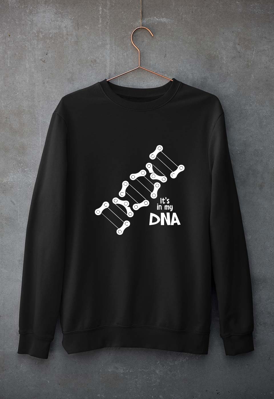 Cycling DNA Unisex Sweatshirt for Men/Women-Black-Ektarfa.online