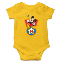 Load image into Gallery viewer, Mickey Mouse Kids Romper Kids Romper For Baby Boy/Girl-0-5 Months(18 Inches)-Yellow-Ektarfa.online
