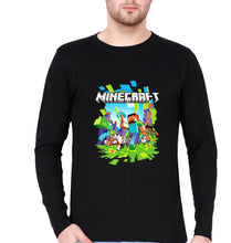Load image into Gallery viewer, Minecraft Full Sleeves T-Shirt for Men-Black-Ektarfa.online

