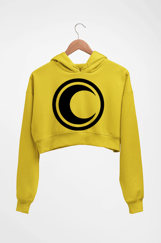 Moon Knight Crop HOODIE FOR WOMEN-Mustard Yellow-Ektarfa.online