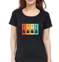 Load image into Gallery viewer, Guitar T-Shirt for Women-Black-Ektarfa.online
