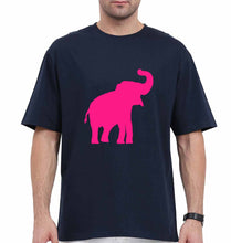 Load image into Gallery viewer, Pink Elephant Oversized T-Shirt for Men-Navy Blue-Ektarfa.online
