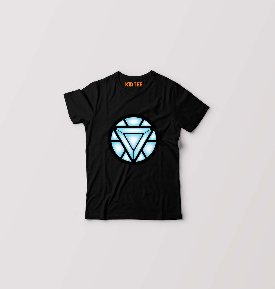 ARC REACTOR Iron Man Superhero Kids T-Shirt for Boy/Girl-Black-Ektarfa.online
