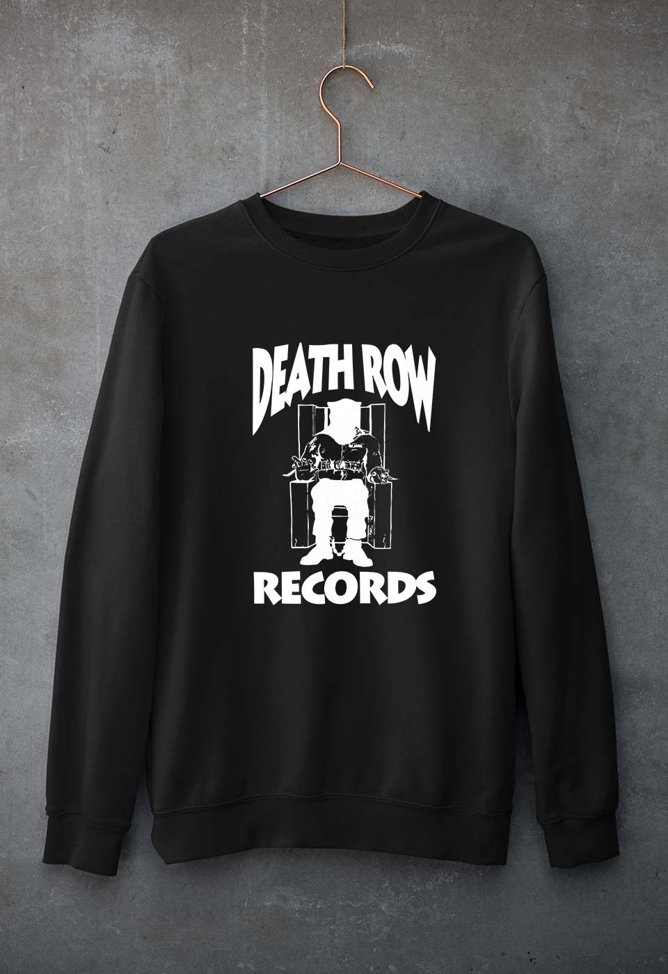 Death Row Records Unisex Sweatshirt for Men/Women-Black-Ektarfa.online