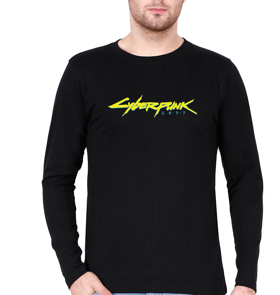 Cyberpunk Full Sleeves T-Shirt for Men-Black-Ektarfa.online