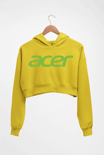 Load image into Gallery viewer, Acer Crop HOODIE FOR WOMEN-Mustard Yellow-Ektarfa.online

