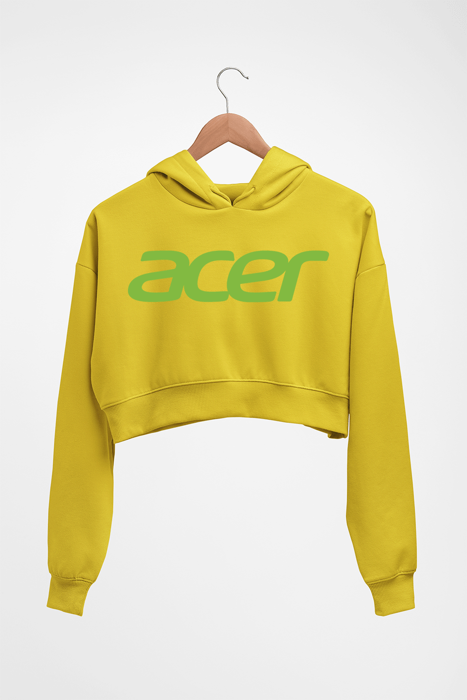 Acer Crop HOODIE FOR WOMEN-Mustard Yellow-Ektarfa.online