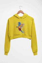 Load image into Gallery viewer, Parrot Crop HOODIE FOR WOMEN-Mustard Yellow-Ektarfa.online
