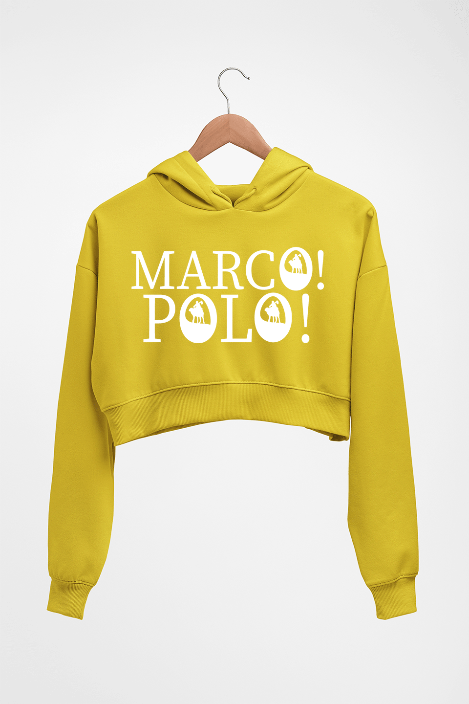 Marco Polo Crop HOODIE FOR WOMEN-Mustard Yellow-Ektarfa.online