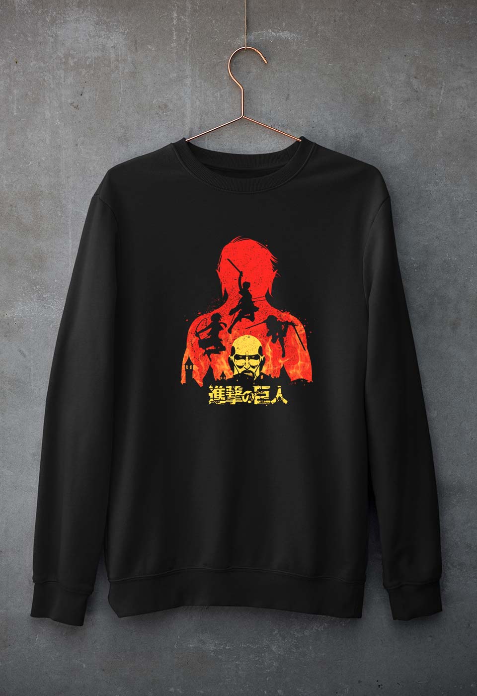 Attack on Titan Unisex Sweatshirt for Men/Women-Black-Ektarfa.online