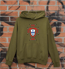 Load image into Gallery viewer, Portugal Football Unisex Hoodie for Men/Women-S(40 Inches)-Olive Green-Ektarfa.online
