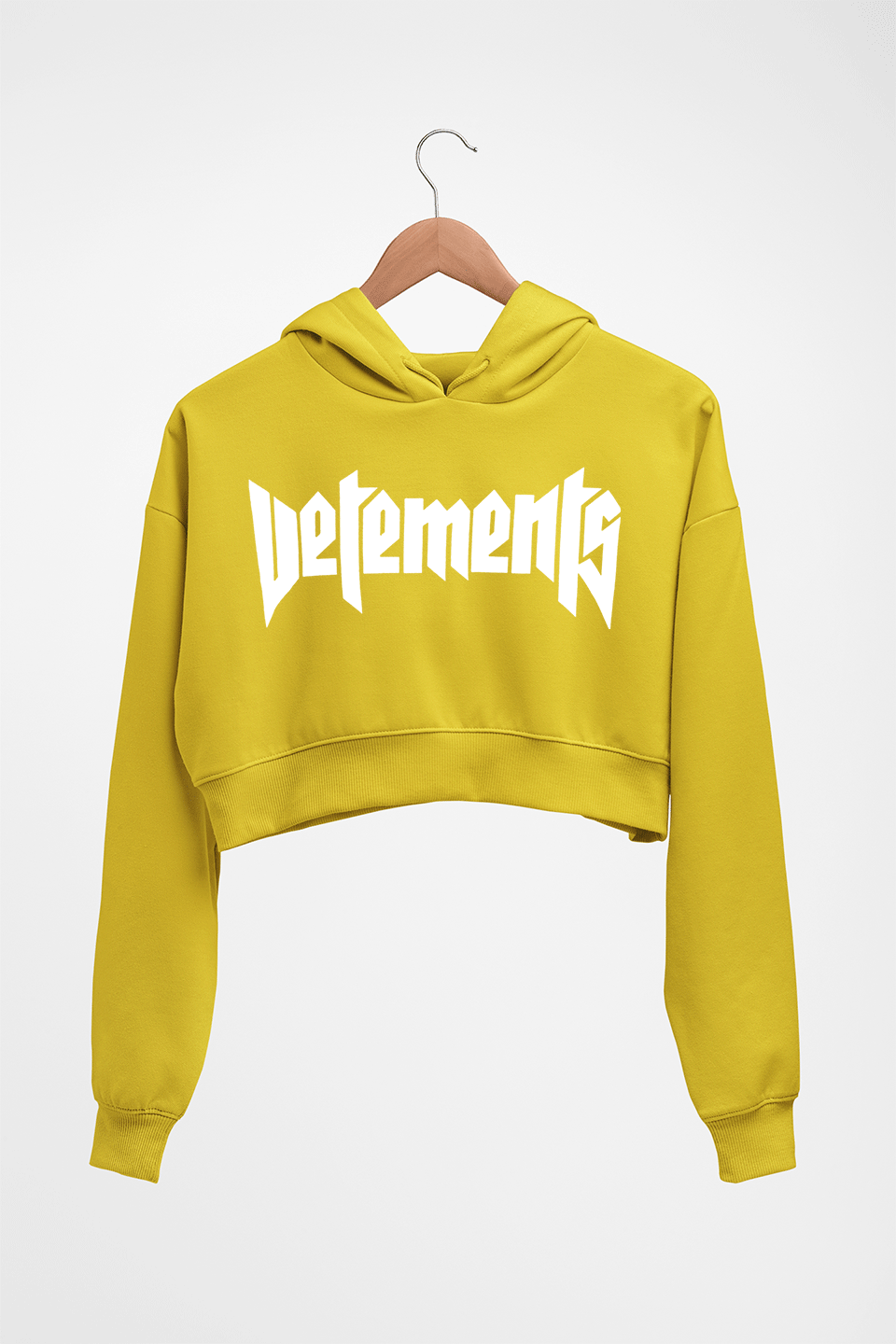 Vetements Crop HOODIE FOR WOMEN-Mustard Yellow-Ektarfa.online