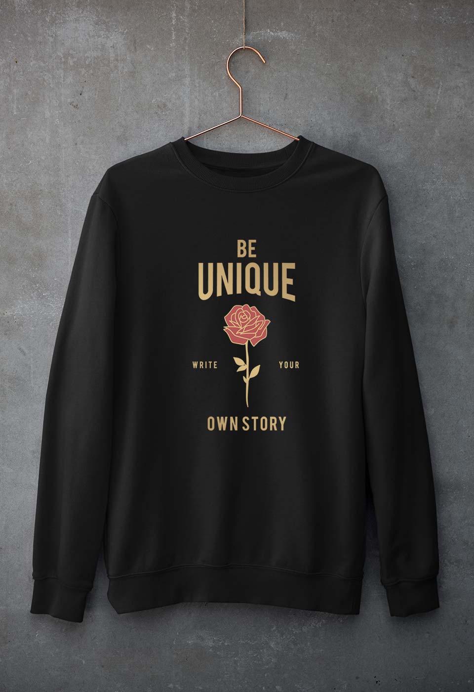 Be Unique Unisex Sweatshirt for Men/Women-Black-Ektarfa.online