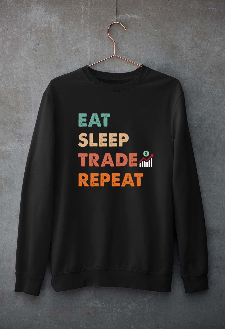 Share Market(Stock Market) Unisex Sweatshirt for Men/Women-S(40 Inches)-Black-Ektarfa.online