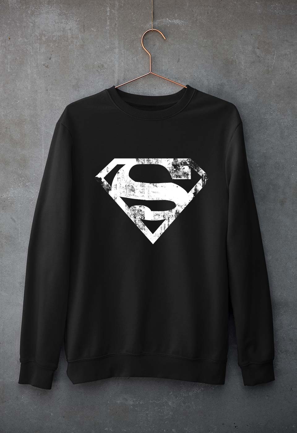 Superman Superhero Unisex Sweatshirt for Men/Women-Black-Ektarfa.online