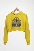 Load image into Gallery viewer, IIM Ahmedabad Crop HOODIE FOR WOMEN-Mustard Yellow-Ektarfa.online

