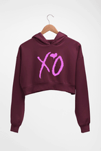 Load image into Gallery viewer, The Weeknd XO Crop HOODIE FOR WOMEN-Maroon-Ektarfa.online

