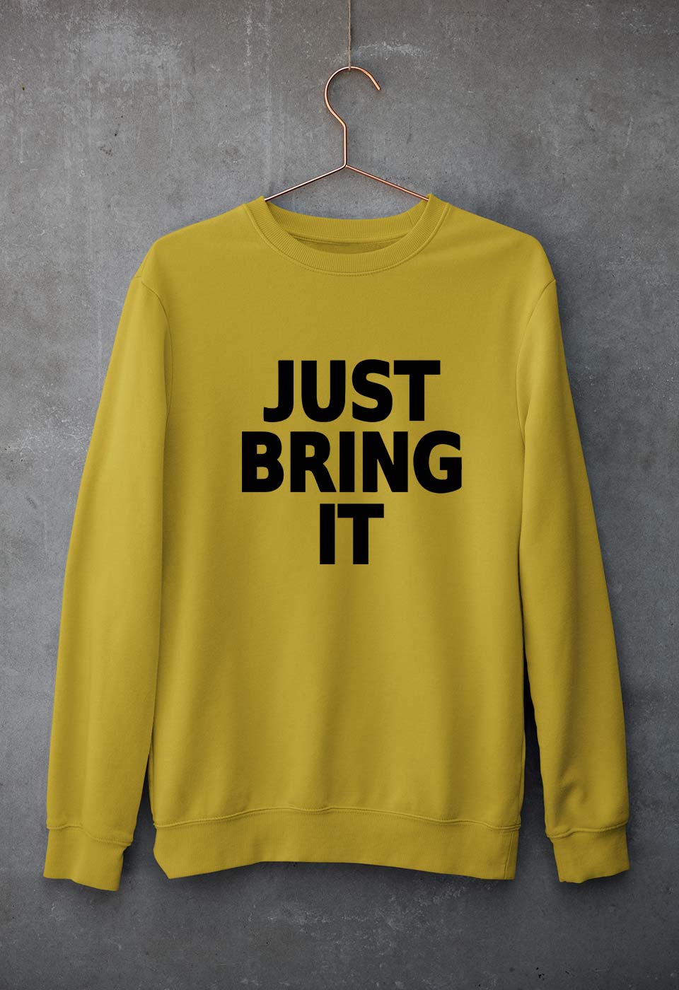 Just Bring IT Unisex Sweatshirt for Men/Women-Mustard Yellow-Ektarfa.online