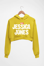 Load image into Gallery viewer, Jessica Jones Crop HOODIE FOR WOMEN-Mustard Yellow-Ektarfa.online
