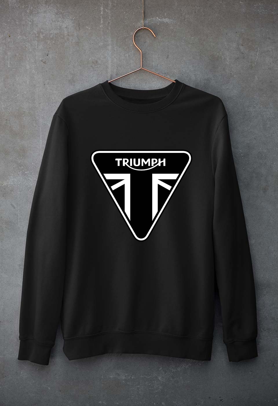 Triumph Unisex Sweatshirt for Men/Women-S(40 Inches)-Black-Ektarfa.online