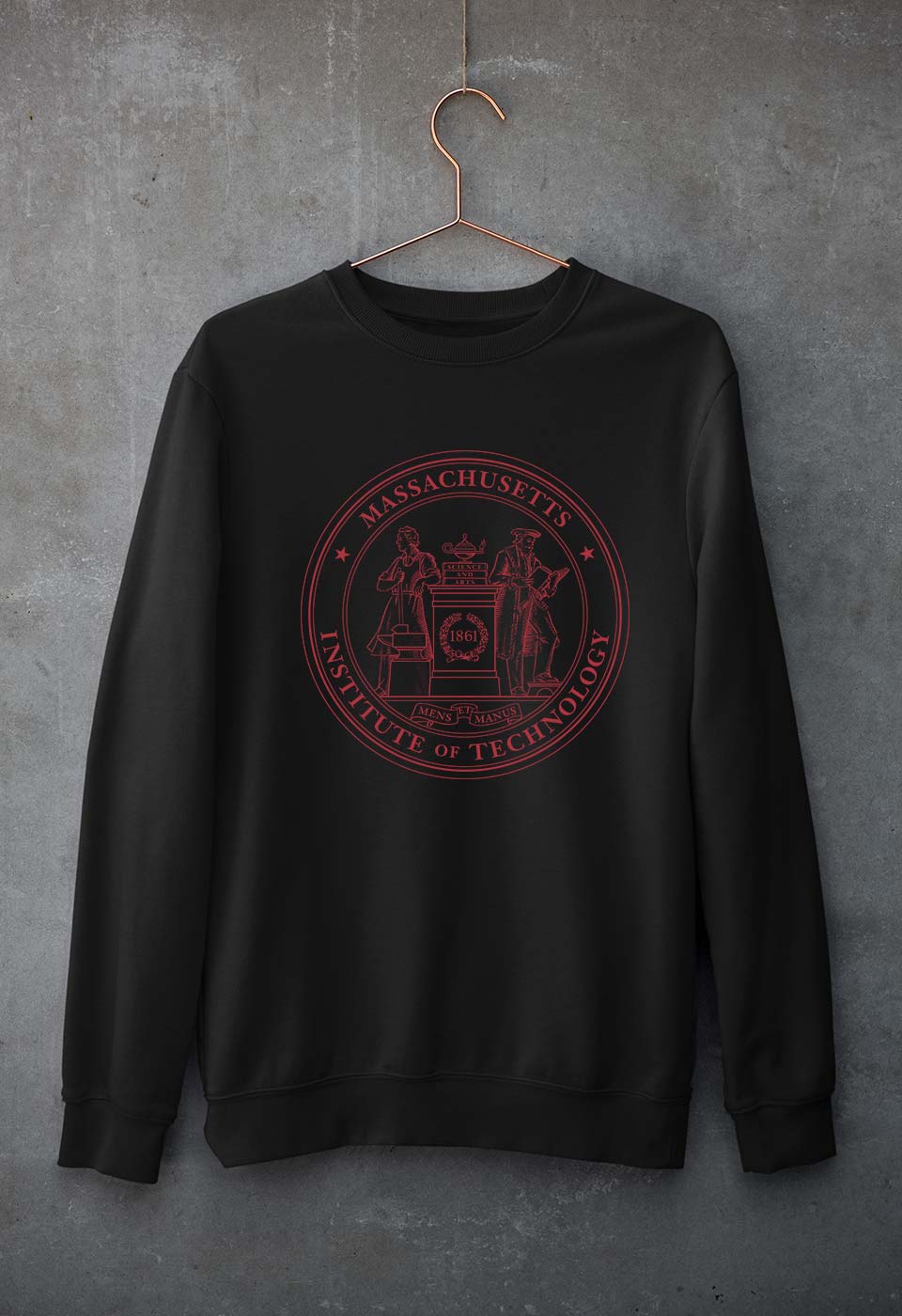 MIT Unisex Sweatshirt for Men/Women-Black-Ektarfa.online