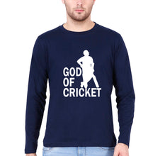 Load image into Gallery viewer, Sachin Tendulkar God Full Sleeves T-Shirt for Men-Navy Blue-Ektarfa.online
