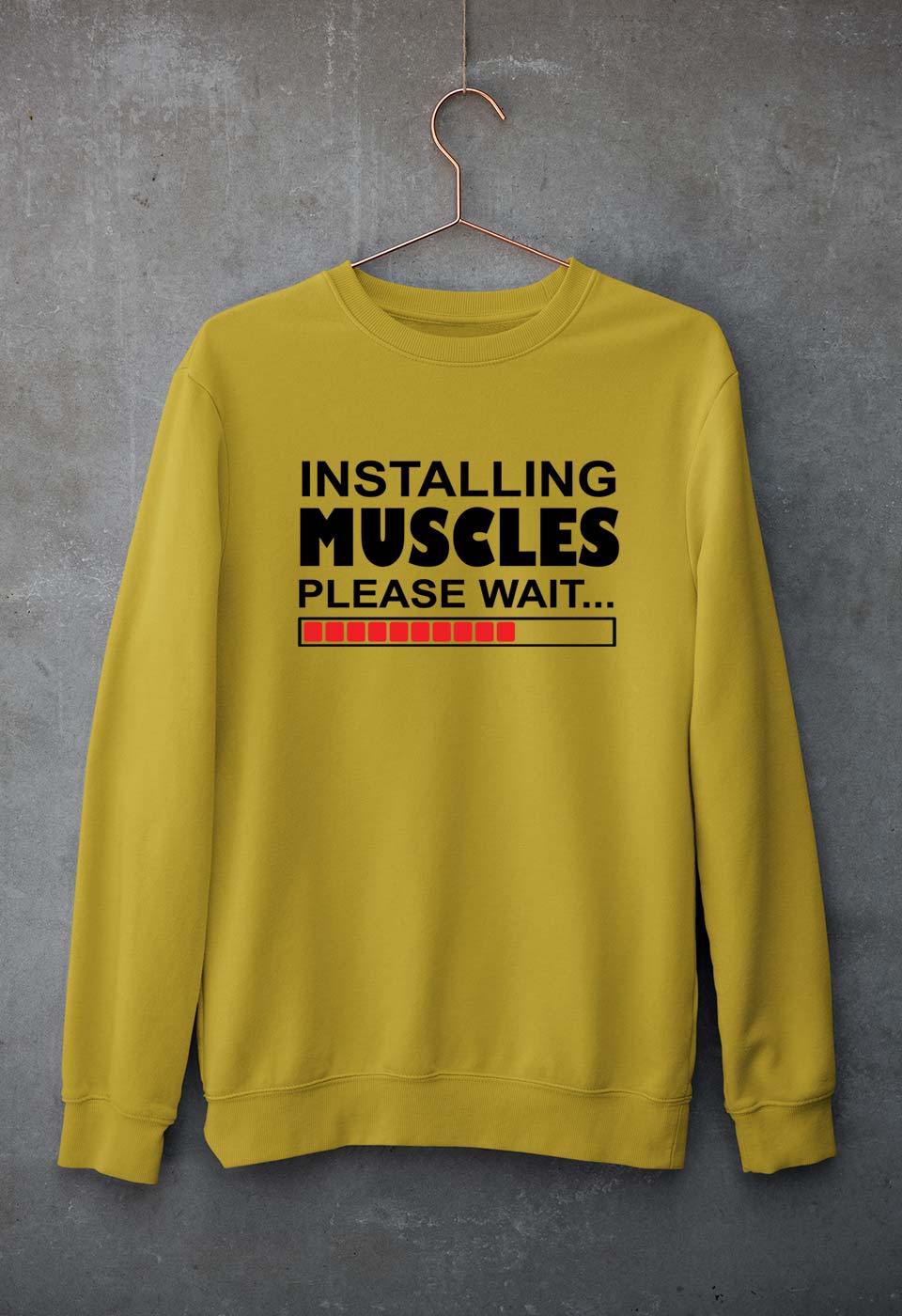 Gym Unisex Sweatshirt for Men/Women-Mustard Yellow-Ektarfa.online