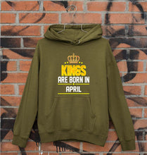 Load image into Gallery viewer, Kings Are Born In April Unisex Hoodie for Men/Women-Olive Green-Ektarfa.online
