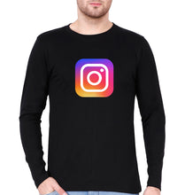 Load image into Gallery viewer, Instagram Full Sleeves T-Shirt for Men-Black-Ektarfa.online
