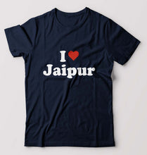 Load image into Gallery viewer, I Love Jaipur T-Shirt for Men-Navy Blue-Ektarfa.online
