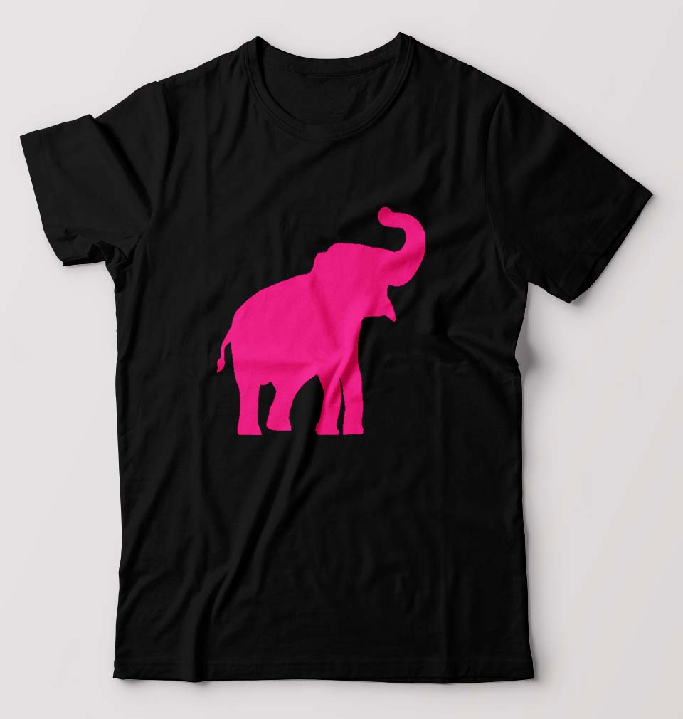 Pink Elephant T-Shirt for Men-Black-Ektarfa.online