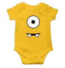 Load image into Gallery viewer, Minion Eye &amp; Teeth Kids Romper For Baby Boy/Girl-0-5 Months(18 Inches)-Yellow-Ektarfa.online
