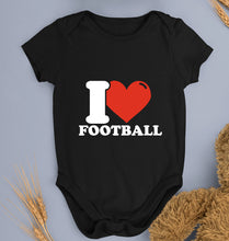 Load image into Gallery viewer, I Love Football Kids Romper For Baby Boy/Girl-0-5 Months(18 Inches)-Black-Ektarfa.online
