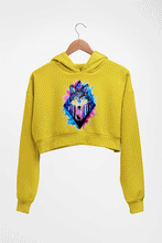 Load image into Gallery viewer, Wolf Crop HOODIE FOR WOMEN-Mustard Yellow-Ektarfa.online
