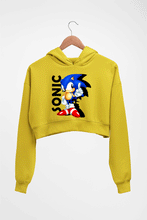 Load image into Gallery viewer, Sonic Crop HOODIE FOR WOMEN-Mustard Yellow-Ektarfa.online
