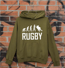 Load image into Gallery viewer, Rugby Evolution Unisex Hoodie for Men/Women-Olive Green-Ektarfa.online
