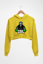 Load image into Gallery viewer, Battlegrounds Mobile India (BGMI) Soul Esport Crop HOODIE FOR WOMEN-Mustard yellow-Ektarfa.online
