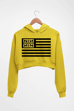 Load image into Gallery viewer, Nine Inch Nails Crop HOODIE FOR WOMEN-Mustard Yellow-Ektarfa.online
