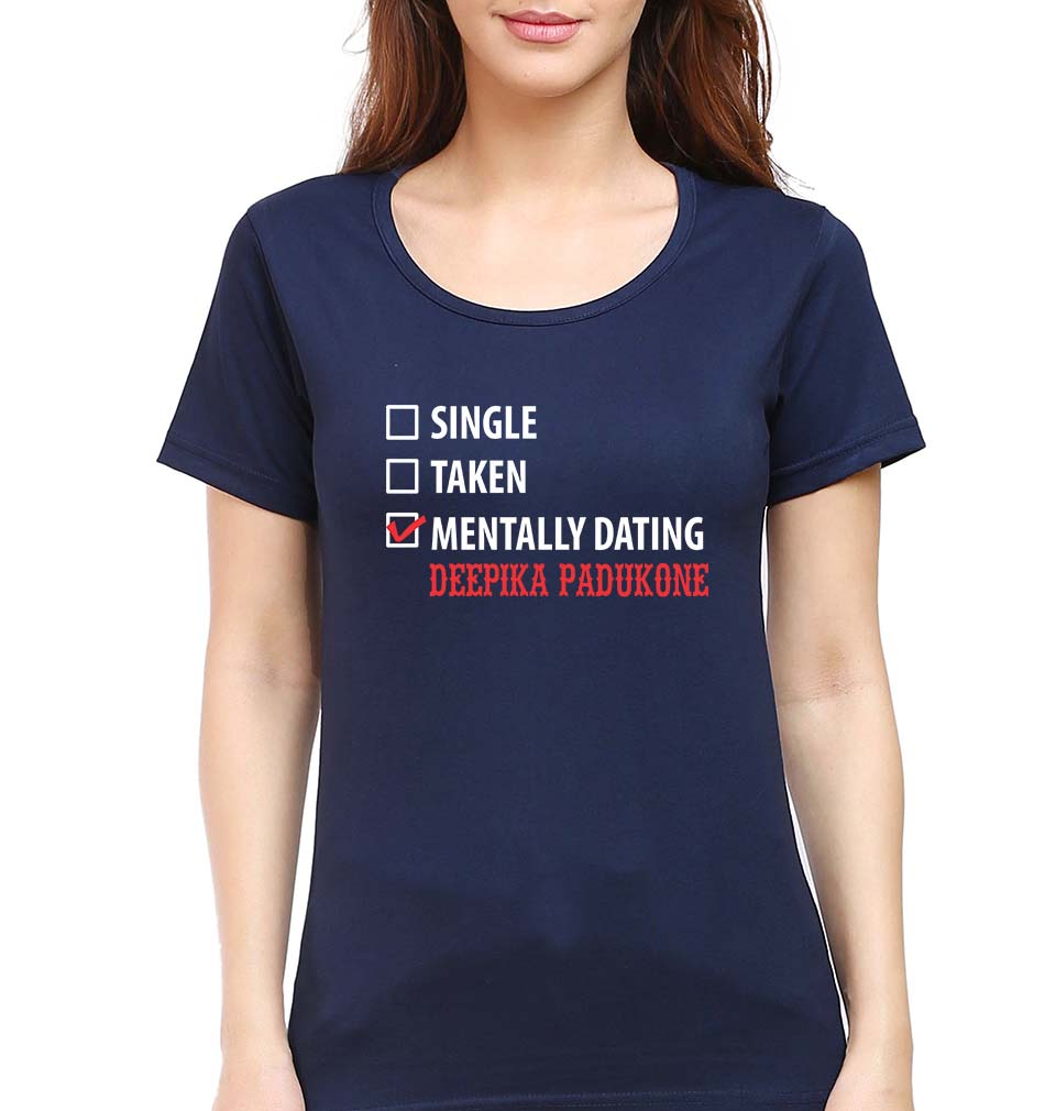 Deepika Padukone T-Shirt for Women-Navy Blue-Ektarfa.online