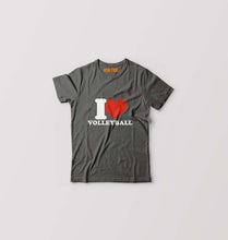 Load image into Gallery viewer, I Love Volleyball Kids T-Shirt for Boy/Girl-Charcoal-Ektarfa.online
