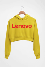 Load image into Gallery viewer, Lenovo Crop HOODIE FOR WOMEN-Mustard Yellow-Ektarfa.online
