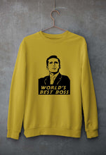 Load image into Gallery viewer, Michael Scott Best Boss Unisex Sweatshirt for Men/Women-mustard yellow-Ektarfa.online
