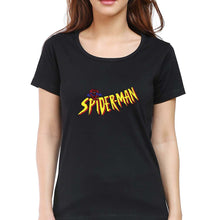 Load image into Gallery viewer, Spiderman Superhero T-Shirt for Women-Black-Ektarfa.online

