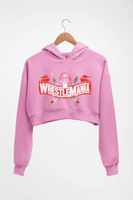 Load image into Gallery viewer, WWE Wrestle Mania Crop HOODIE FOR WOMEN-Light Baby Pink-Ektarfa.online
