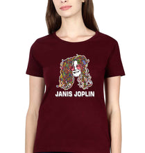 Load image into Gallery viewer, Janis Joplin T-Shirt for Women-Maroon-Ektarfa.online
